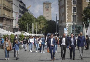 Sin mascarillas en Stuttgart