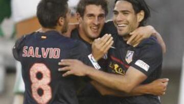 Falcao celebra su gol.