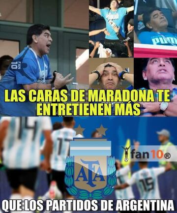 Los memes de la agonía de Argentina y el show de Maradona