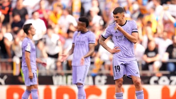 Ceballos, durante el Valencia-Real Madrid.