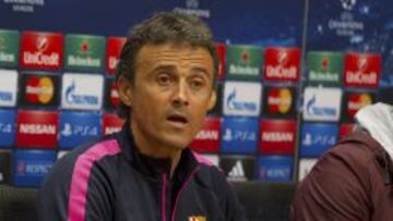 Luis Enrique, en sala de prensa.