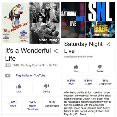 Google te permite evaluar películas desde el buscador