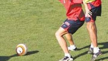 <b>RECAÍDA. </b>Torres jugó ayer el partidillo sin molestias aparentes.