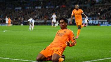 Tremendo pase al espacio de Bellingham para encontrar el desmarque de Endrick, que no falló en su mano a mano con Remiro, definiendo de forma exquisita con el exterior de su bota izquierda.