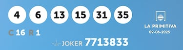 La Primitiva: comprobar los resultados del sorteo de hoy, lunes 9 de junio