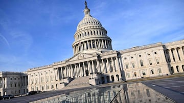 The US Capitol in Washington, DC, on February 8, 2022. - House Democrats introduced a short-term measure to extend government funding through March 11,  funding is currently set to expire on February 18. The measure is expected to be taken up by the House