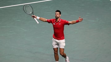 The crowd of noisy British fans started banging on drums during Novak Djokovic’s on-court interview after defeating Cameron Norrie, and it set him off.