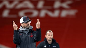 01 December 2020, England, Liverpool: Liverpool manager Jurgen Klopp reacts on the touchline during the UEFA Champions League Group D soccer match between Liverpool FC and AFC Ajax at the Anfield Stadium. Photo: Phil Noble/PA Wire/dpa
 01/12/2020 ONLY FOR