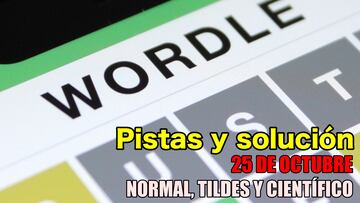 Wordle solución pistas 25 de octubre