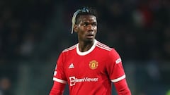 Pogba durante un partido con el United