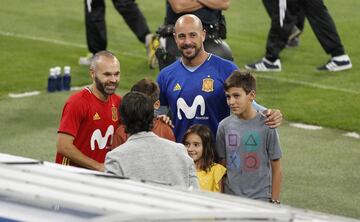 Ramos' son Sergio Jr nutmegs Álvaro Morata - in pictures