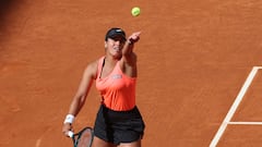 Jessica Bouzas, contra Paula Badosa en el Madrid Open.