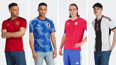 These are all the official jerseys of the 32 national teams in the Qatar 2022 World Cup
