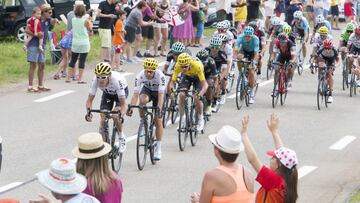 El pelotón del Tour de Francia durante la octava etapa.