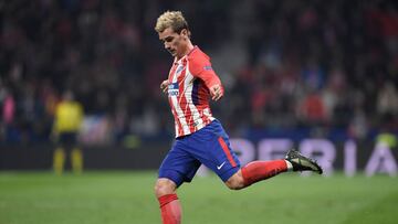 Griezmann, durante un partido con el Atlético de Madrid.
