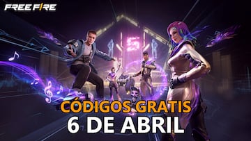 códigos gratis free fire 6 de abril