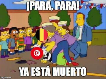 Los memes de la goleada de Bélgica a Túnez