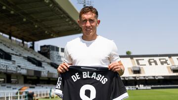 Presentaciom Pablo de Blasis, sald de prensa Estadio Cartagonova, Cartagena, Region de Murcia, 14 Agosto 2025.