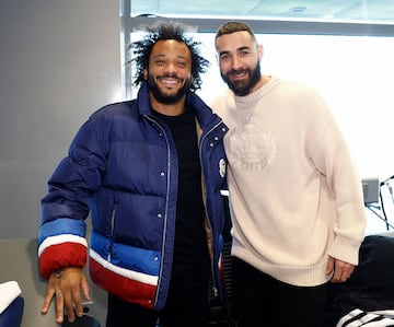 El delantero francés, Karim Benzema, y Marcelo.