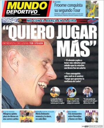 Portadas de la prensa deportiva