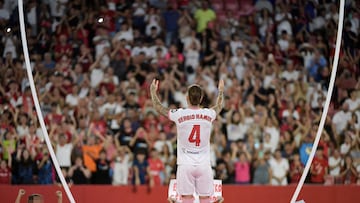 Sergio Ramos, en el Ramón Sánchez-Pizjuán.