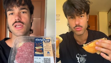 Peldanyos comiendo hamburguesas