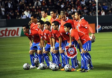 Formación de Chile ante Estados Unidos el 22 de enero de 2011.