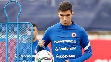 Robinson en un entrenamiento de la Roja.