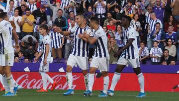 Photogenic:Miguel AÌngel Santos. Valladolid. 26:10:2019.
Real valladolid - Eibar, 10ª jornada de la Liga Santander.
Gol de Guardiola
