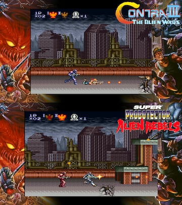 contra iii the alien wars super probotector the alien rebels snes super nintendo