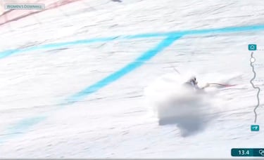 Secuencia de la caída de Lindsey Vonn.