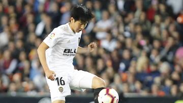 Kang In jugó su último partido con el Valencia esta temporada