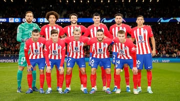 El once del Atlético contra el Celtic.