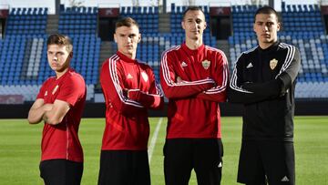 Los cuatro jugadores balcánicos del Almería.