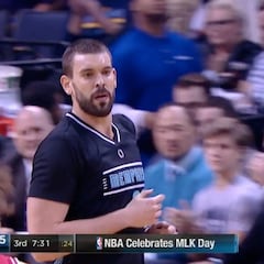 Tirador Marc Gasol: canastas top y de todo tipo ante los Bulls