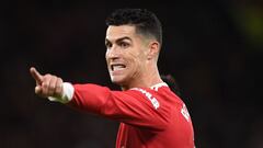 Cristiano Ronaldo en un partido del Manchester United