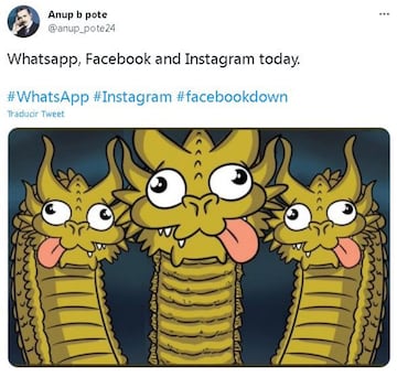 Los memes más divertidos de la caída de WhatsApp, Facebook e Instagram