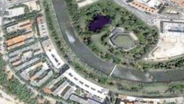 En el aprobado plan del Manzanares un mirador ocupa el lugar del estadio rojiblanco.