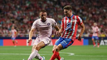 Julián Alvarez en el encuentro ante el Girona.