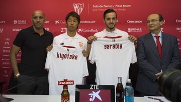 Sarabia y Kiyotake ya lucen como jugadores del Sevilla