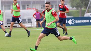 Moi Gómez durante un entrenamiento.