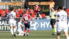 14/03/21 FUTBOLFEMENINO 
 PARTIDO PRIMERA IBERDROLA 
 ATLETICO DE MADRID REAL MADRID 
 TARJETA ROJA EXPULSION A OLGA CARMONA