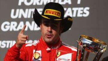 Su &uacute;ltimo podio. Alonso acab&oacute; tercero en la carrera de 2012.
 