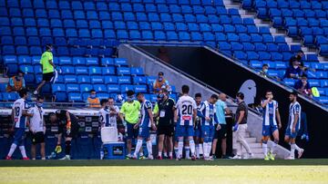 SPAIN, BARCELONA, RCD Stadium on 13 june 2020; brake time as a new normality of La Liga matches
Marc Gonzalez Aloma / AFP7 / Europa Press
13/06/2020 ONLY FOR USE IN SPAIN