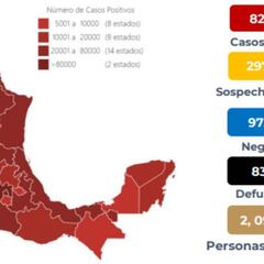 Mapa, muertes y casos de coronavirus en México por estado hoy 13 de octubre