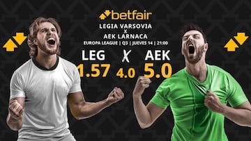Legia Varsovia vs. AEK Larnaca: horario, dónde ver, pronósticos y cuadro