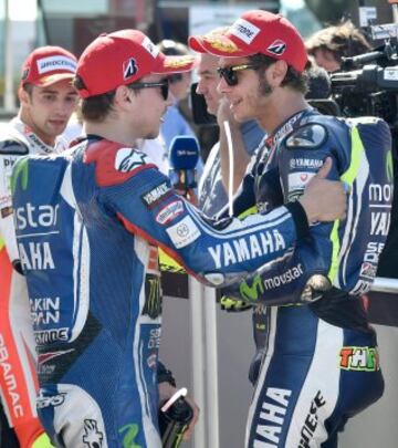 Jorge Lorenoz y Valentino Rossi