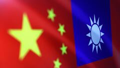 FILE PHOTO: Chinese and Taiwanese flags are seen in this illustration, August 6, 2022. REUTERS/Dado Ruvic/Illustration/File Photo