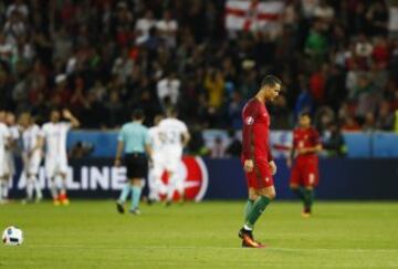 Cristiano Ronaldo tras el 1-1 de Islandia. 