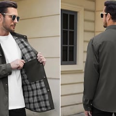 Una chaqueta de entretiempo que es un éxito para el otoño: a cuadros, 'multibolsillos' y retira tu chaqueta vaquera